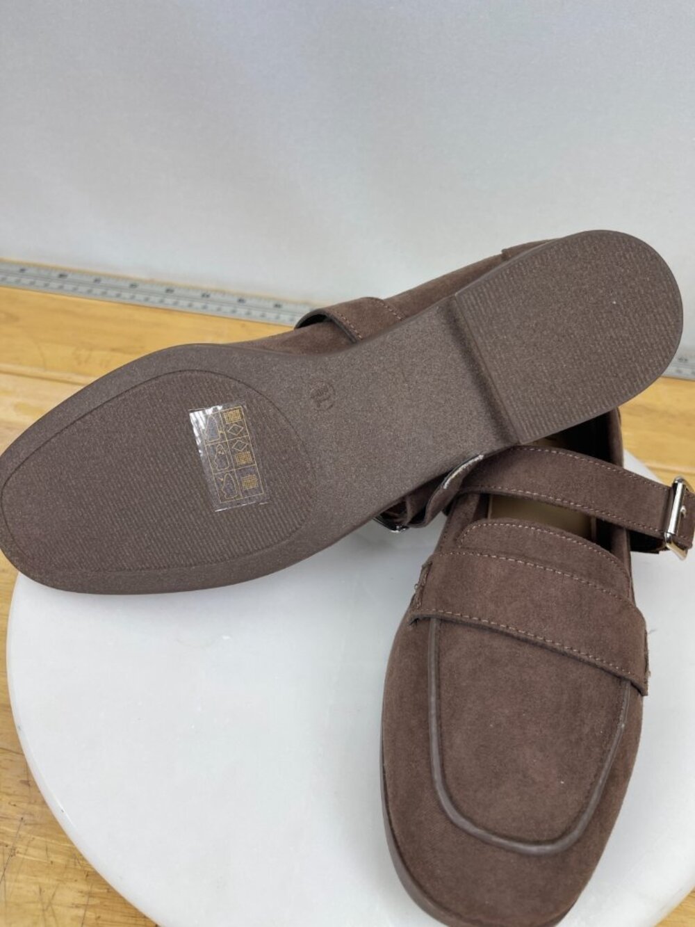 Journee Collection Caspian Brown Suede Mary Jane Flats Womens 7.5 - Picture 10 of 10